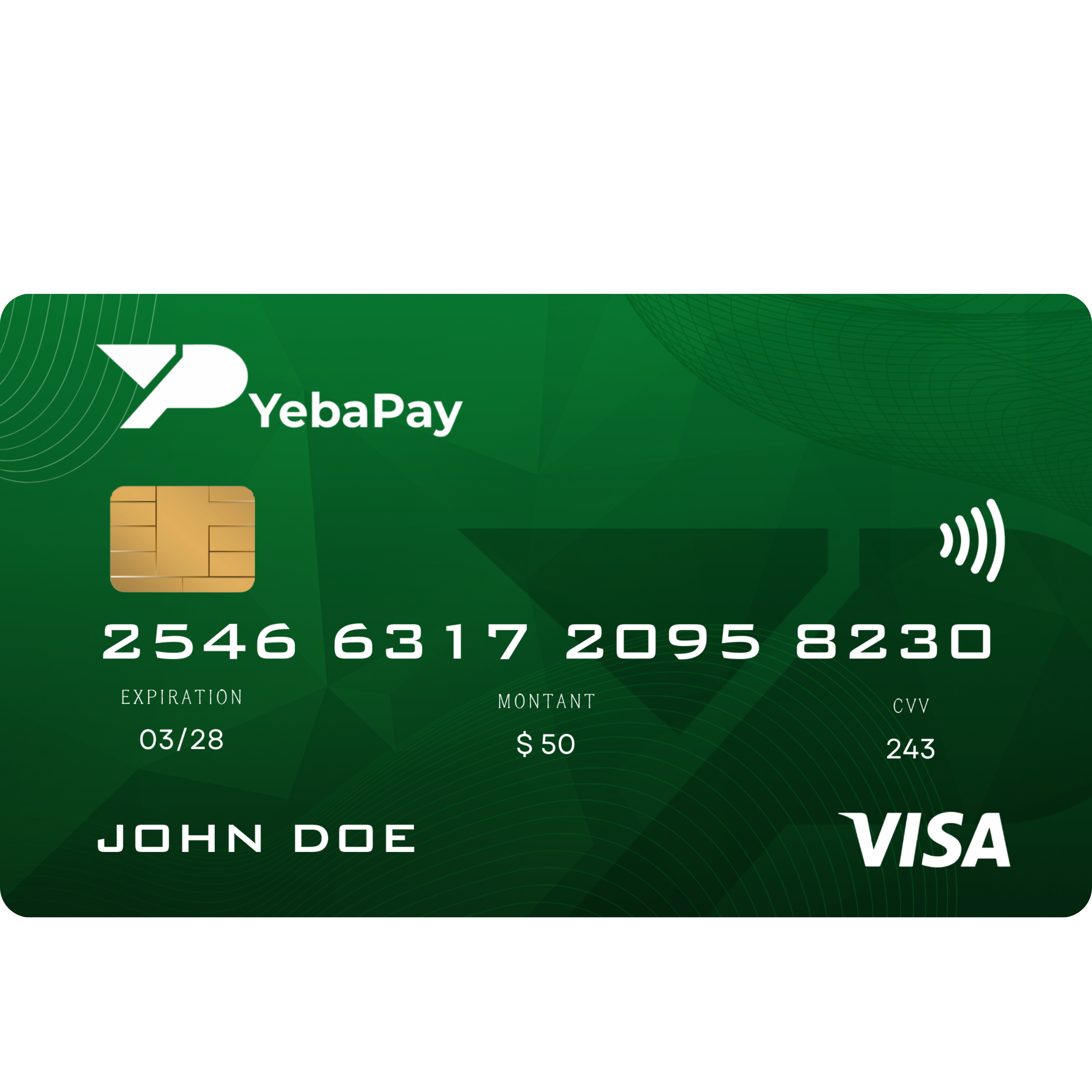 Carte Visa YebaPay